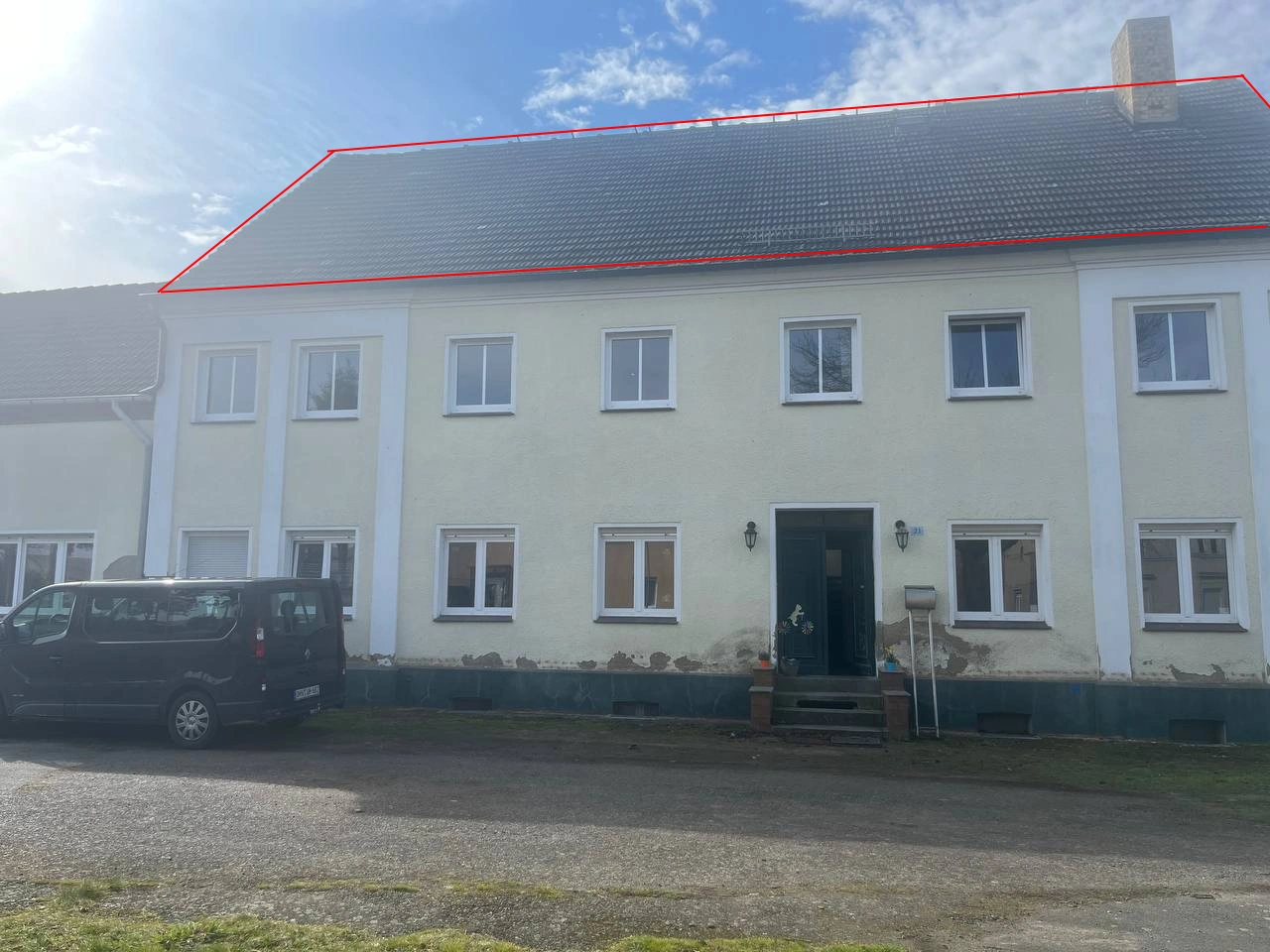 Wohnung Dachgeschoss Markierung von außen